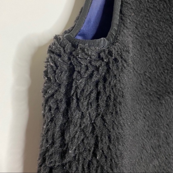 J. Crew Faux Fur Shearling Vest XS Black - Picture 8 of 10